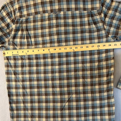 Royal Robbins Hemd Herren mittelbraun blau kariert Flanell Outdoor Button Down - Bild 9 von 11