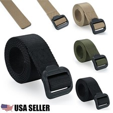 3  Men Military Combat Outdoor Tactical Nylon Canvas Belt Buckle Strap Waistband