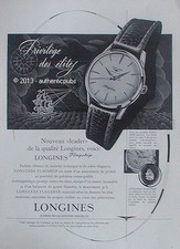 ADVERTISEMENT LONGINES FLAGSHIP PRIVILEGE DES ELITES 1959 FRENCH AD WATCH