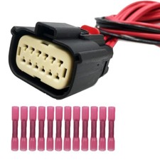 LIZAPUS 12 Pin Headlights Connector Harness Pigtail Plug Compatible with