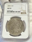 1892-S Morgan Silver Dollar $1 NGC AU 53 Beautiful Coin!