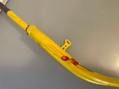 gebrauchte   starrgabel 28 zoll,gelb, gewindeschaft 235mm,mit 45mm, 1 " gewinde - Bild 1 von 4