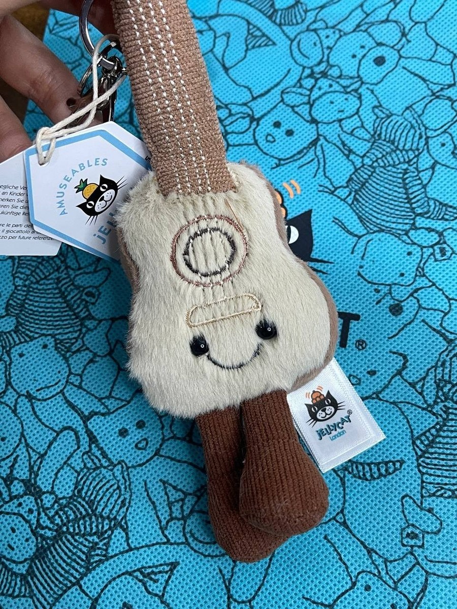 Jellycat Amuseables Ukulele Keychain Rare Limited Musical Plush