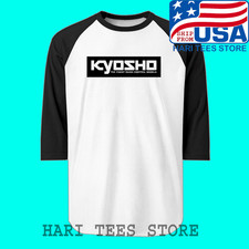 Kyosho RC Remote Control Men's Raglan White Black Size S to 2XL