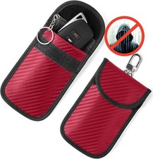Upgraded Faraday Bag for Key Fob 2 Pack , Premium Faraday Key Fob Protector  Ca