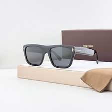 Tom Ford Alberto FT1077 Polarized Sunglasses Black Square Grey Lens 50-20-145