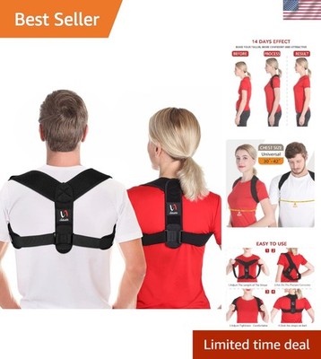 Posture Corrector Brace for Men & Women - Adjustable Support, Size M