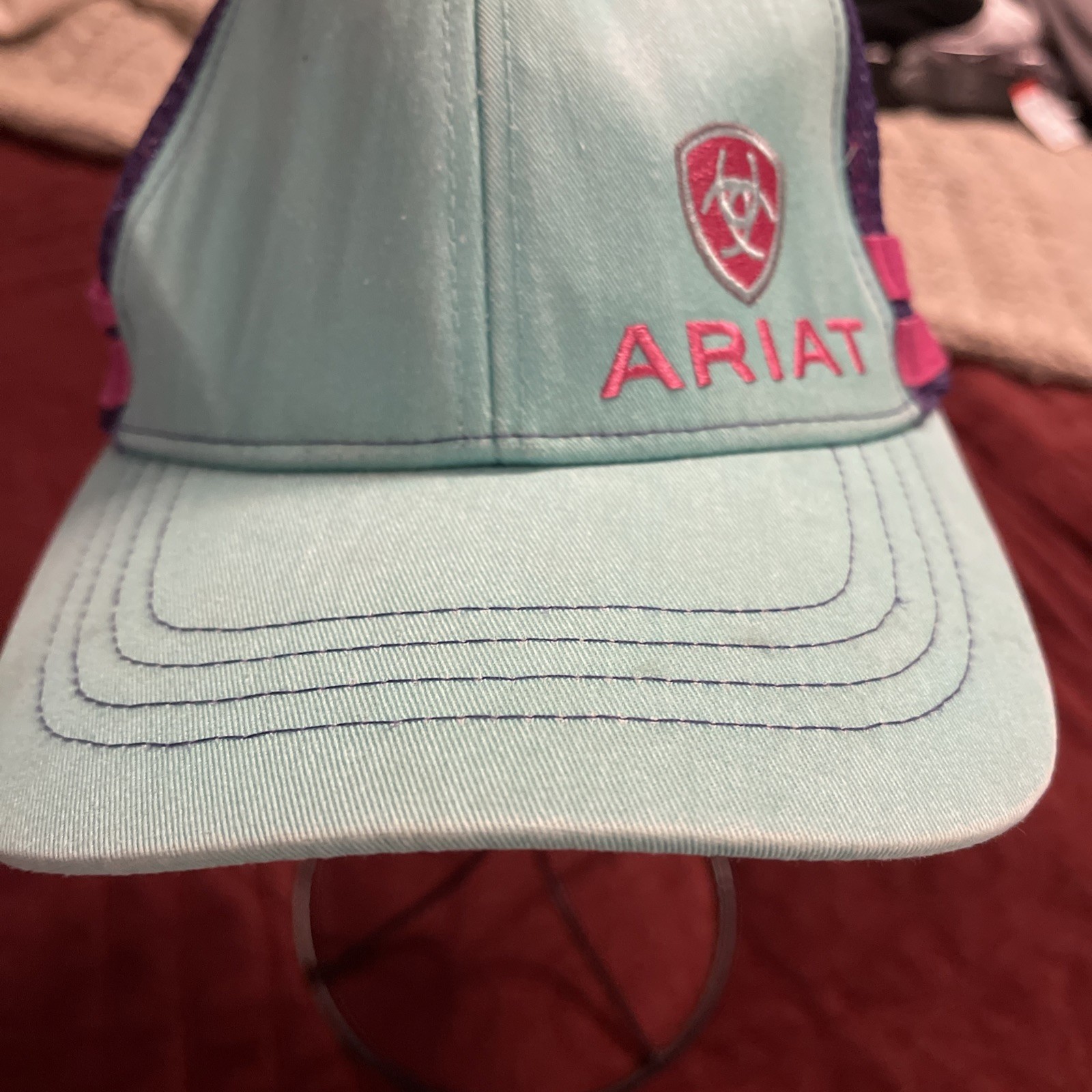 Ariat Baseball Cap Snapback Hat Mesh Back Colorfu… - image 2
