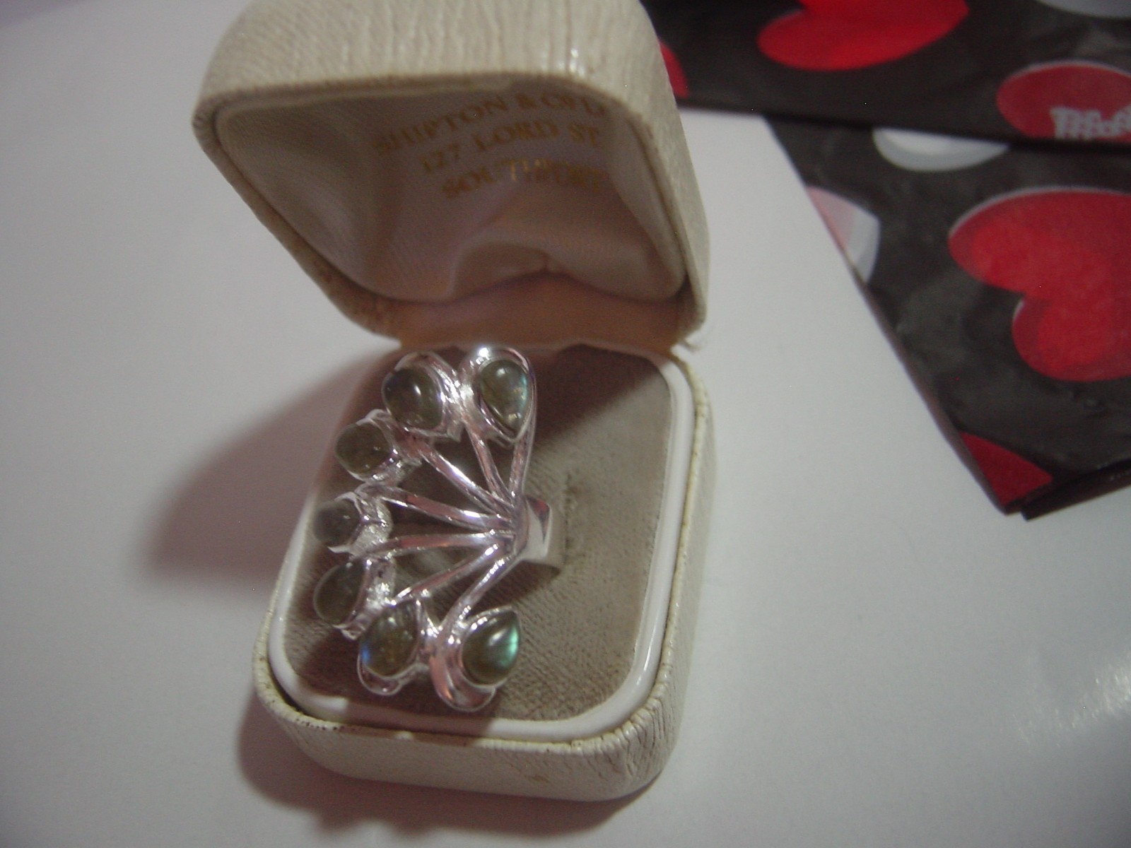 MASSIVE SOLID SILVER SUPERB GENUINE LABRADORITE L… - image 5