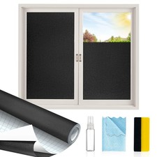 Total Blackout Window Privacy Film with Installation Tools, 100 Light Blocki...