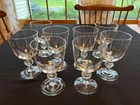 8 Signed STEUBEN Lead-Crystal Water Goblets Knob Stem w/ Original Box & Sleeves