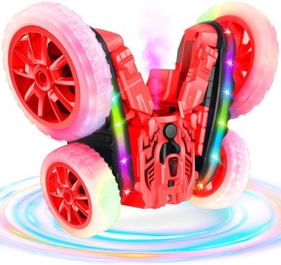Ferngesteuertes Auto für Kinder, Cool Lights 360° Spin Double Sided Flips RC