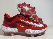 Nike Alpha Huarache Elite 4 Low Baseball Metal Cleats Red DJ6521-616 Men Size 8