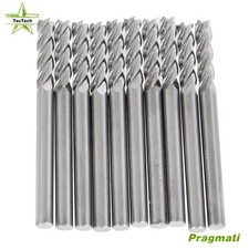 10 Pcs 1/8" Diameter 4 Flute 1/2" LOC 1-1/2" OAL Carbide Square End Mill