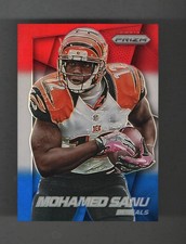 2014 Panini Prizm - Mohamed Sanu #118 Red White & Blue Prizms Bengals Rutgers