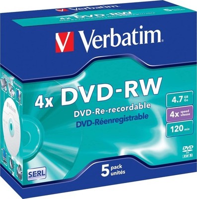 Verbatim DVD-RW 43285 (VE5) Blu-ray-Rohlinge DVD-RW