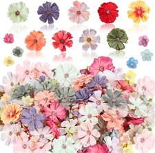 150pcs Mini Faux Flower for Crafts,Artificial Flower Heads Daisy Peony Flower