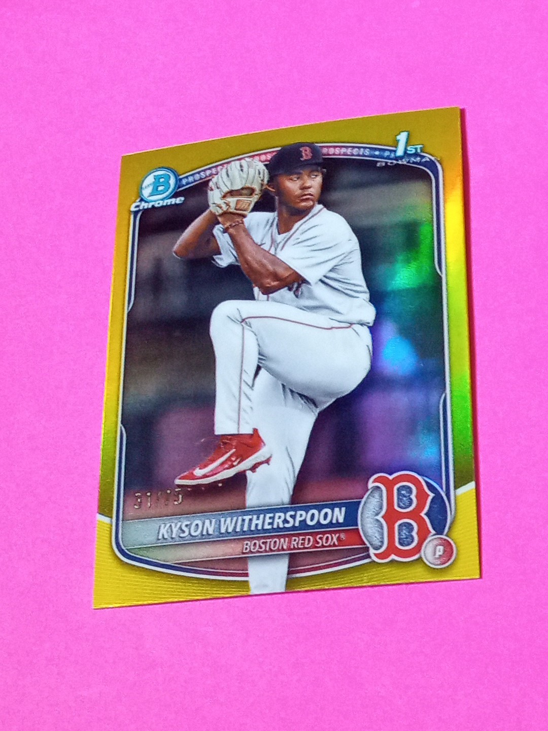 2025 Bowman Draft Chrome Yellow Refractor /75 Kyson Witherspoon #BDC-29