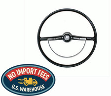 Vw Bug Ghia Type 3 Black Steering Wheel Horn Ring 1964-1971 Factory Blem