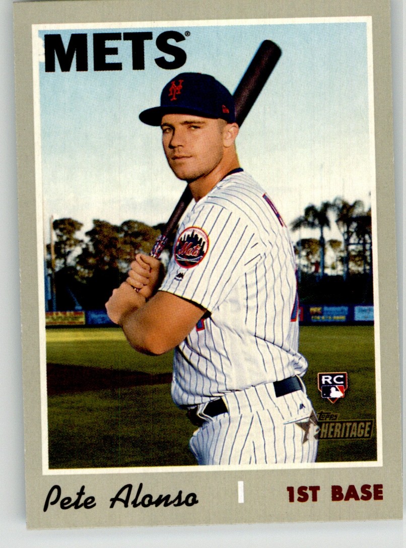 Pete Alonso 2019 Topps Heritage 519 New York Mets Rookie