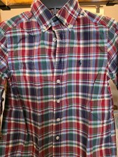 Polo Ralph Lauren Youth Boy's Button Up Long Sleeve Shirt , Plaid Size 8