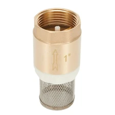 DN25 Brass Foot Valve for Water Pumps with Sieve for Debris Prevention