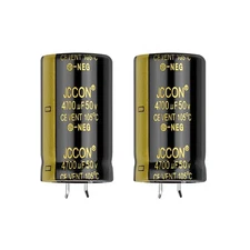 2 Pieces 50V 4700UF 2-pin soldered snap-in Terminal electrolytic capacitors f...