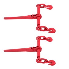 LABLT 2× Ratchet Chain Binder Load Binder for Tie Down Truck 5/16"-3/8" 5400lbs