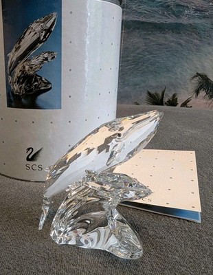   Swarovski Buckelwale SCS Die Wale The Whales Jahresfigur 1992 164614 TOP OVP