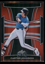 2025 Leaf Metal #34 Carter Johnson Prismatic Red #/25