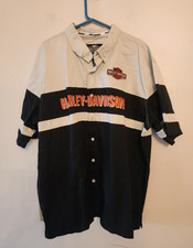 Harley Davidson Mechanic Shirt Mens 2xL Pre Luxe SS Button Embroidered