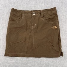 The North Face Utility Skort Women 2 Brown Stretch Hiking Trail Mini Skirt Gorp