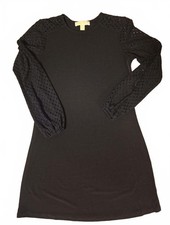 Michael Kors Black Dress with Lace Sleeves Size XS