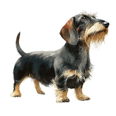 6x Sticker Dachshund Car Sticker 9x9cm Teckel Dachshund Dog Cute Set