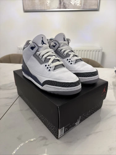 UK 6 (EU40) Air Jordan 3 Retro (GS) Midnight Navy