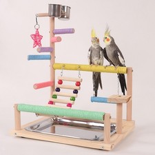 Bird Playground Parrot Perches Bird Play Stand for Lovebirds Parakeets Macaw