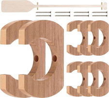 Soporte de remo de madera para kayak soporte de pared canoa remo almacenamiento de paletas y D