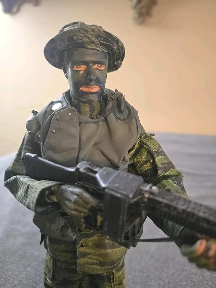 1/6 CUSTOM US NAVY SEAL MEKONG DELTA VIETNAM 1969 STONER GUNNER w/Monkey, Beret! - Image 3 of 4