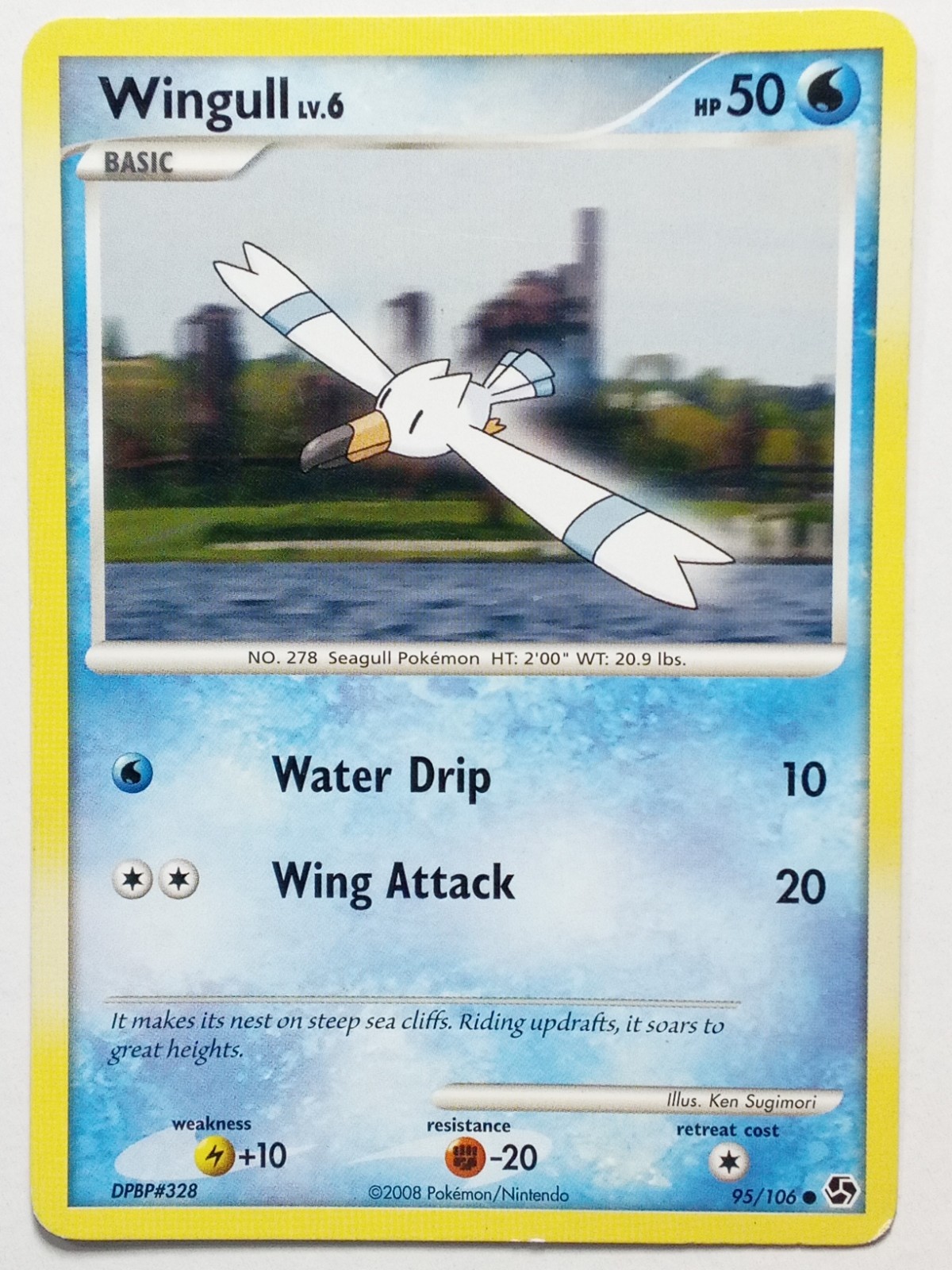 Wingull 95/106 DMG - B1G1F Great Encounters Pokemon Card - Ken Sugimori Art