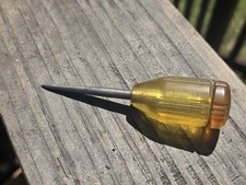 VINTAGE Companion 4.25" SCRATCH AWL yellow clear handle USA