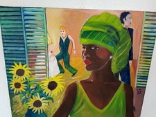 N.: 700 Dipinto Olio Astratto Pittura Oil Painting Ritratto Donne Persone