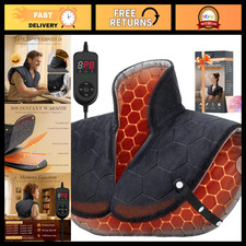 6X Far Infrared Heating Pad for Neck, Shoulders  Back - 30S Fast Heat Relief