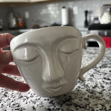Lady Girl Art Smiley Face Mug 3D Cup Ceramic Pottery