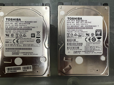 Lot of 2 - TOSHIBA 1TB 2.5'' SATA   MQ01ABD100/ Solid State Hybird MQ02ABD100H
