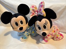 Disney Talking  Crawling Mickey And Minnie Plush Working Tested