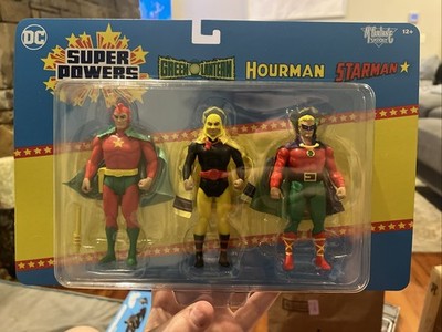 MCFARLANE SUPER POWERS GOLDEN AGE GREEN LANTERN HOURMAN STARMAN 3pk 3 pack 4'' 5''