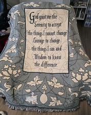 Pure Country weavers Serenity Prayer blanket NWT made in USA Tapestry