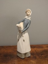 Lladro shepherdess with lamb retired figurine...