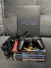 Sony PlayStation 2 PS2 Fat Console, 1 Controller, 5 Games, Tested