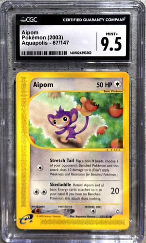 Aipom graded CGC 9.5 for sale on eBay